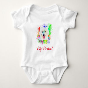 Splash Art Niedlich Samoyed Hunde Baby Bodysuit Strampler