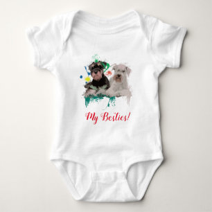 Splash Art Niedlich Schnauzer Dog Baby Bodysuit Baby Strampler