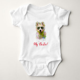 Splash Art Niedlich Westie Dog Baby Bodysuit Strampler