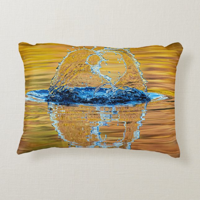 Splash auf einen Fall Abend Dekokissen (Rückseite)