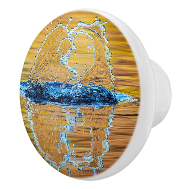 Splash auf einen Fall Abend Keramikknauf (Rechts)