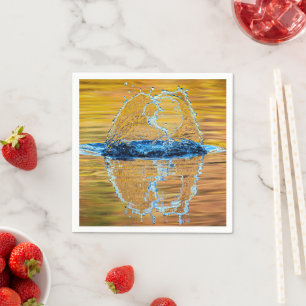Splash auf einen Fall Abend Serviette