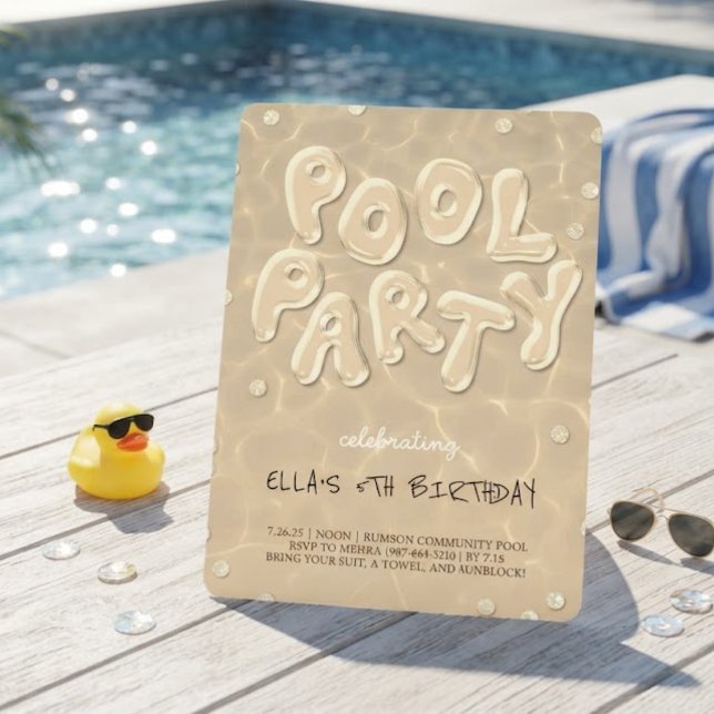 Splash Birthday Bash Pool Party Einladung (Von Creator hochgeladen)