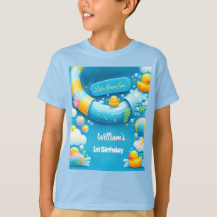 Splash Bubbles Summer Duck Foam 1. Geburtstag T-Shirt