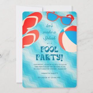 Splash & Chill Summer Pool Party Einladung