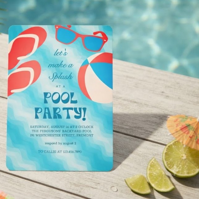 Splash & Chill Summer Pool Party Einladung (Von Creator hochgeladen)