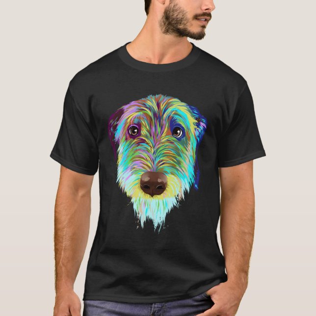 Splash Dog Irish Wolfhound T-Shirt (Vorderseite)
