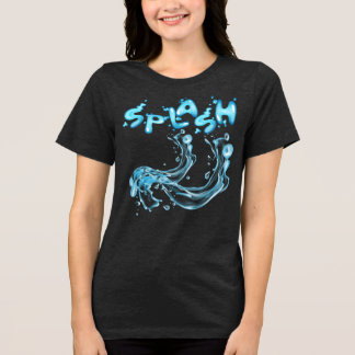 Splash! Dynamic Water Burst T-Shirt Tri-Blend Shirt