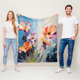 Splash floral art fleecedecke