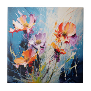 Splash floral art fliese