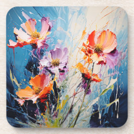 Splash floral art getränkeuntersetzer