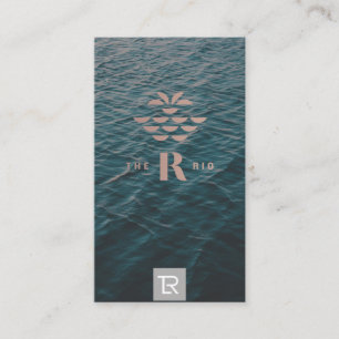 Splash Image Water Logo Visitenkarte für Navy