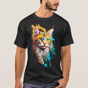 Splash Maine Coon Katze T-Shirt