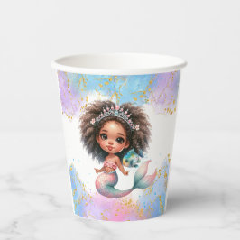 Splash Mermaid Party Schlicht Paper Cups Pappbecher
