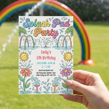Splash Pad Party Bunte Sommer Kindergeburtstag