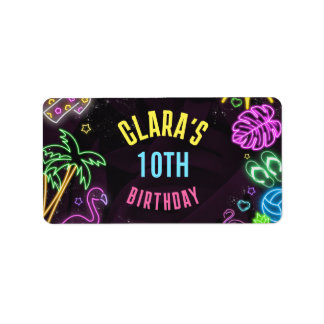 Splash-Party glänzen Party bearbeiten Adressaufkleber