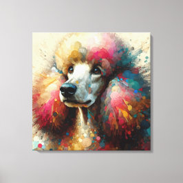 Splash Poodle Leinwanddruck