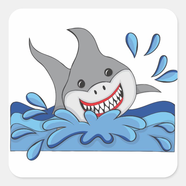 Splash Shark Sticker (Vorderseite)