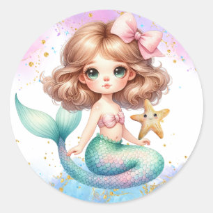 Splash Splash Mermaid Schlichte Party Sticker