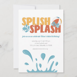 Splash Summer Birthday Bash Einladungen