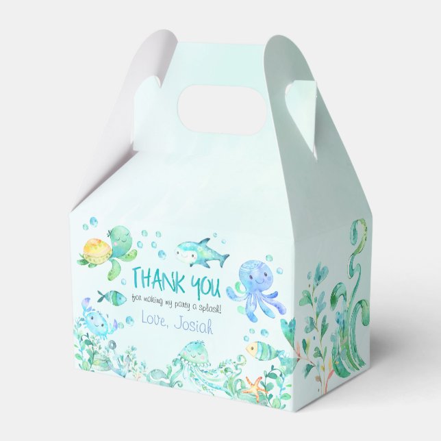 Splash Under Sea Birthday Gevor Box Geschenkschachtel (Vorderseite)