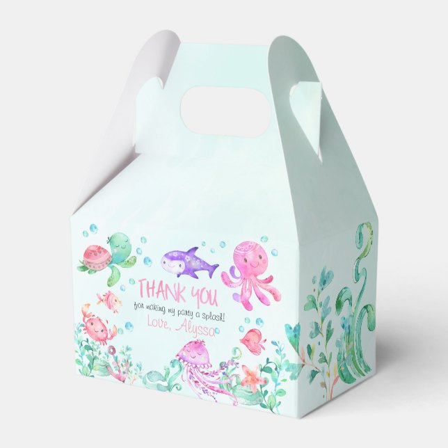 Splash Under Sea Birthday Gevor Box Geschenkschachtel (Vorderseite)