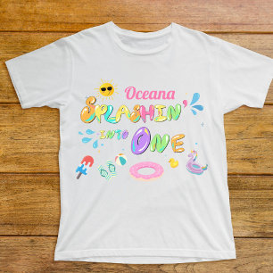 Splashin' zu einem Ehrengast zum ersten Geburtstag Baby T-shirt