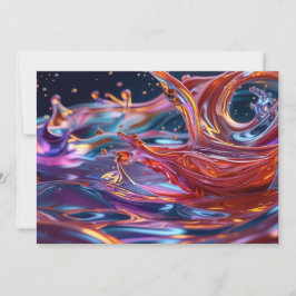 Splashing Color Liquids Einladung