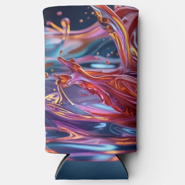 Splashing Color Liquids Selters Dosenkühler (Vorderseite)