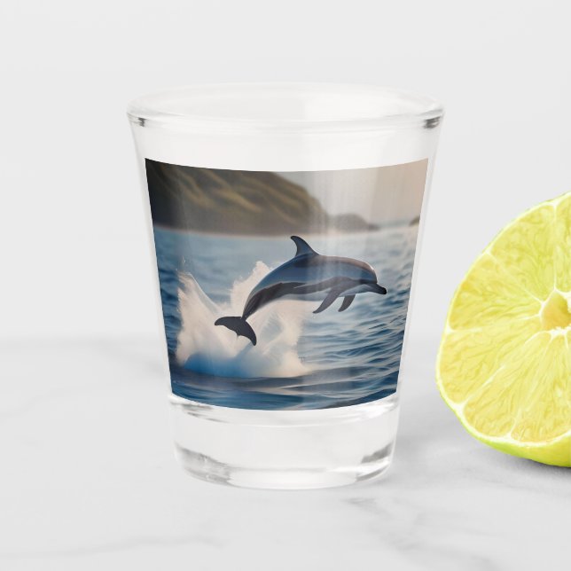 Splashing Leaping Dolphin: Ein Tanz der Freude im  Schnapsglas (Vorderseite)
