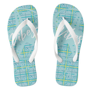 SplashPlaid Limon Vibes Flip Flops