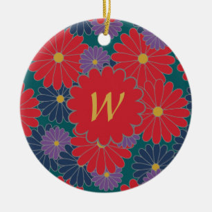 Splashy Fall Bloral Ornament