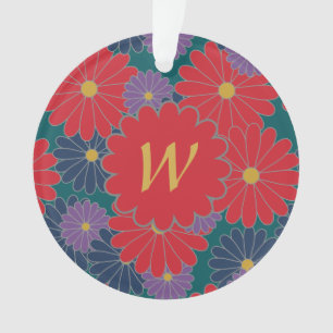 Splashy Fall Floral Acrylic Ornament