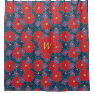 Splashy Fall Floral Duschvorhang