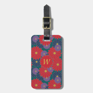 Splashy Fall Floral Luggage Tag Gepäckanhänger