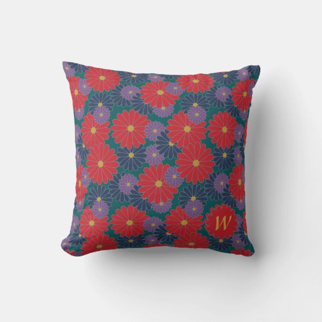 Splashy Fall Floral Pillow Kissen (Vorderseite)