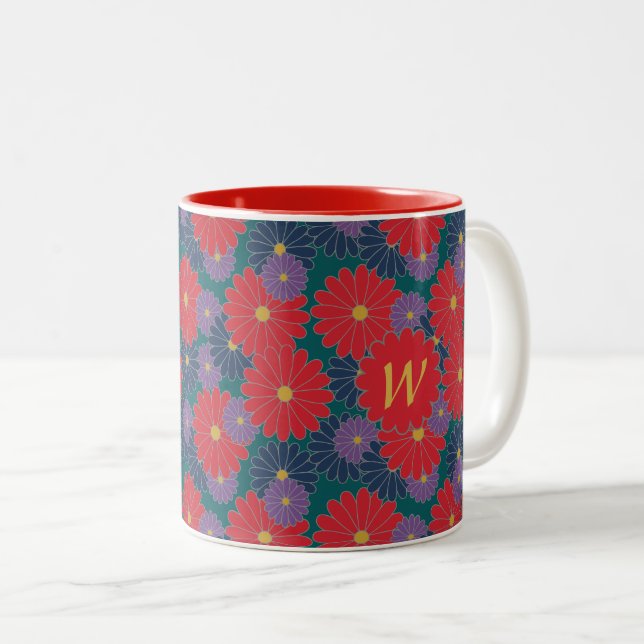 Splashy Fall Floral Tasse (VorderseiteRechts)