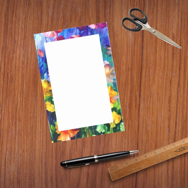 Splashy farbenfrohe Wasserfarbe Blumenthema Post-it Klebezettel (Von Creator hochgeladen)