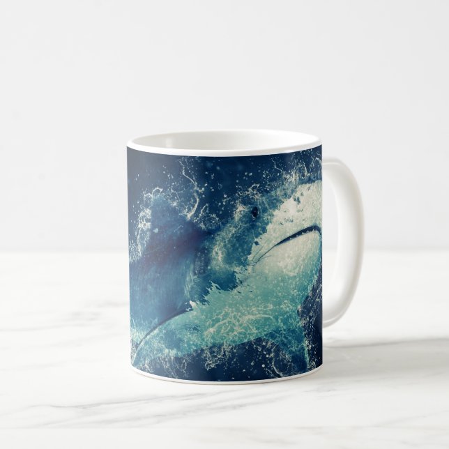 Splashy Haifisch Kaffeetasse (VorderseiteRechts)