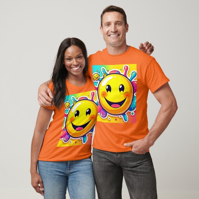 Splashy Happy Emoji Fun T-Shirt (Unisex)