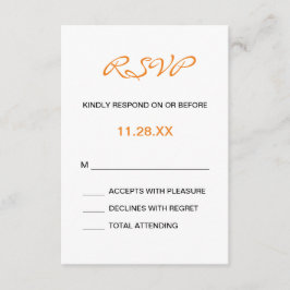 Splashy Monogram Wedding RSVP Karte