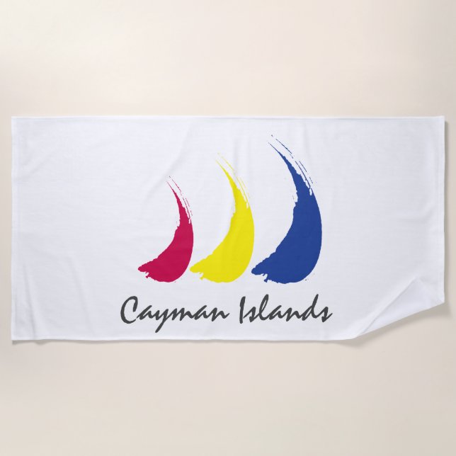 Splashy Sails_Paint-The-Wind_Cayman Inseln Strandtuch (Vorderseite)