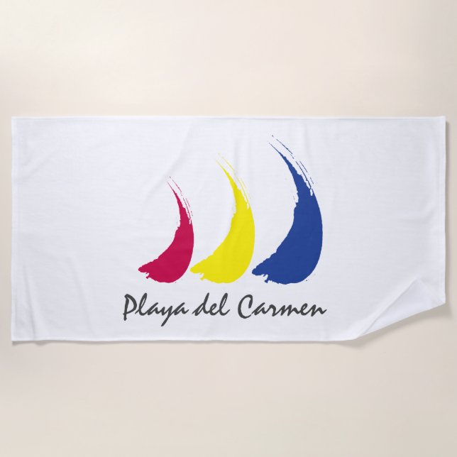Splashy Sails_Paint-The-Wind_Playa del Carmen Strandtuch (Vorderseite)
