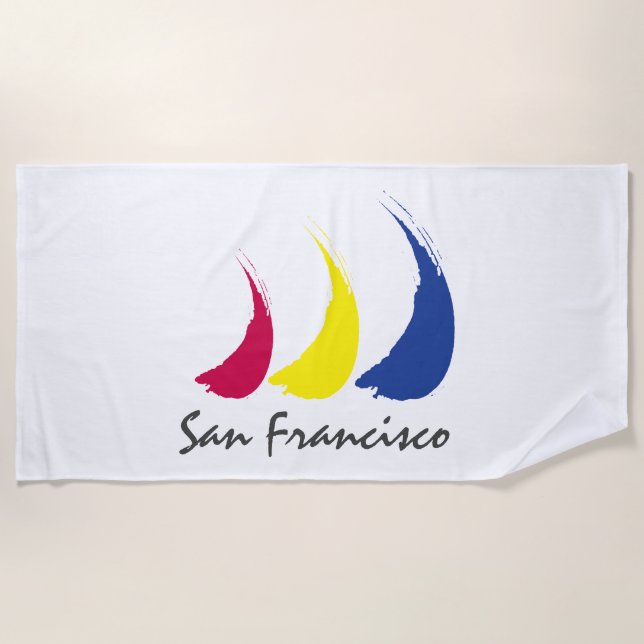 Splashy Sails_Paint-The-Wind_San Francisco Strandtuch (Vorderseite)