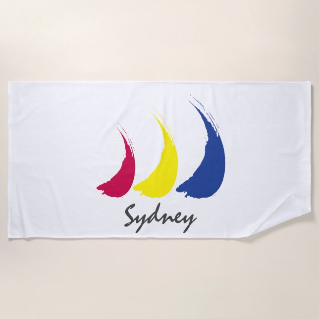 Splashy Sails_Paint-The-Wind_Sydney Strandtuch (Vorderseite)