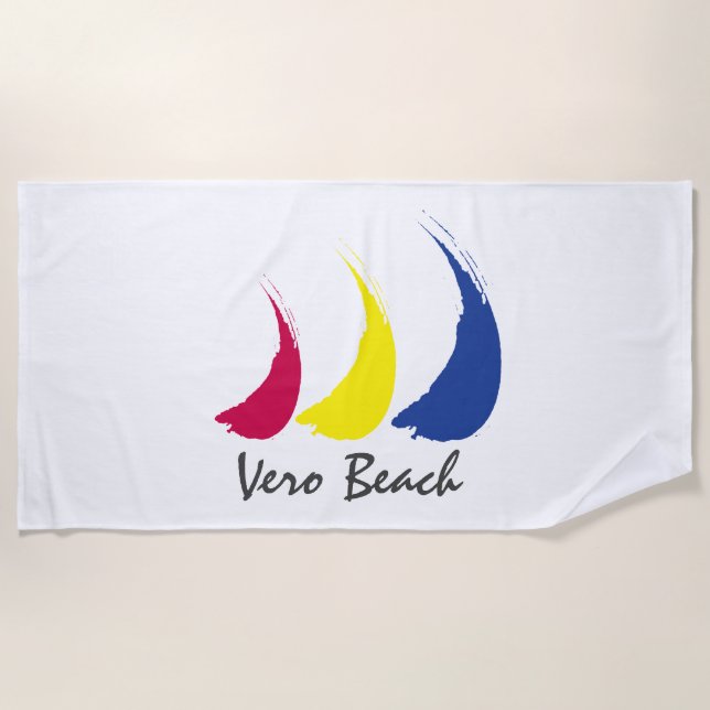 Splashy Sails_Paint-The-Wind_Vero Beach Strandtuch (Vorderseite)