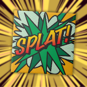 SPLAT Spaß Retro-Comic-Book-Pop-Art Fliese