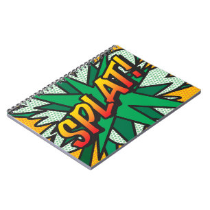 SPLAT Spaß Retro-Comic-Book-Pop-Art Notizblock