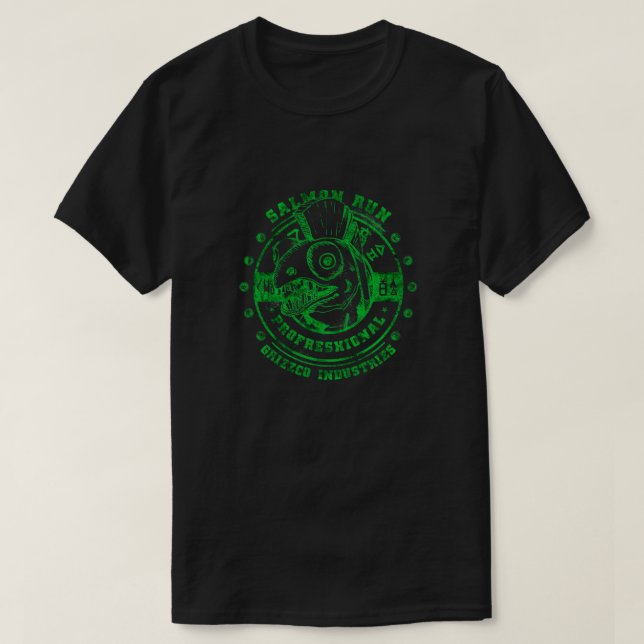 Splatoon 2 Lachs läuft essenziell T-Shirt (Design vorne)