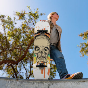 Splatted Skull Skateboard